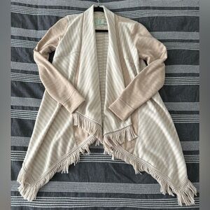 Anthropologie Saturday Sunday Open Fringe Cardigan - Womens Small